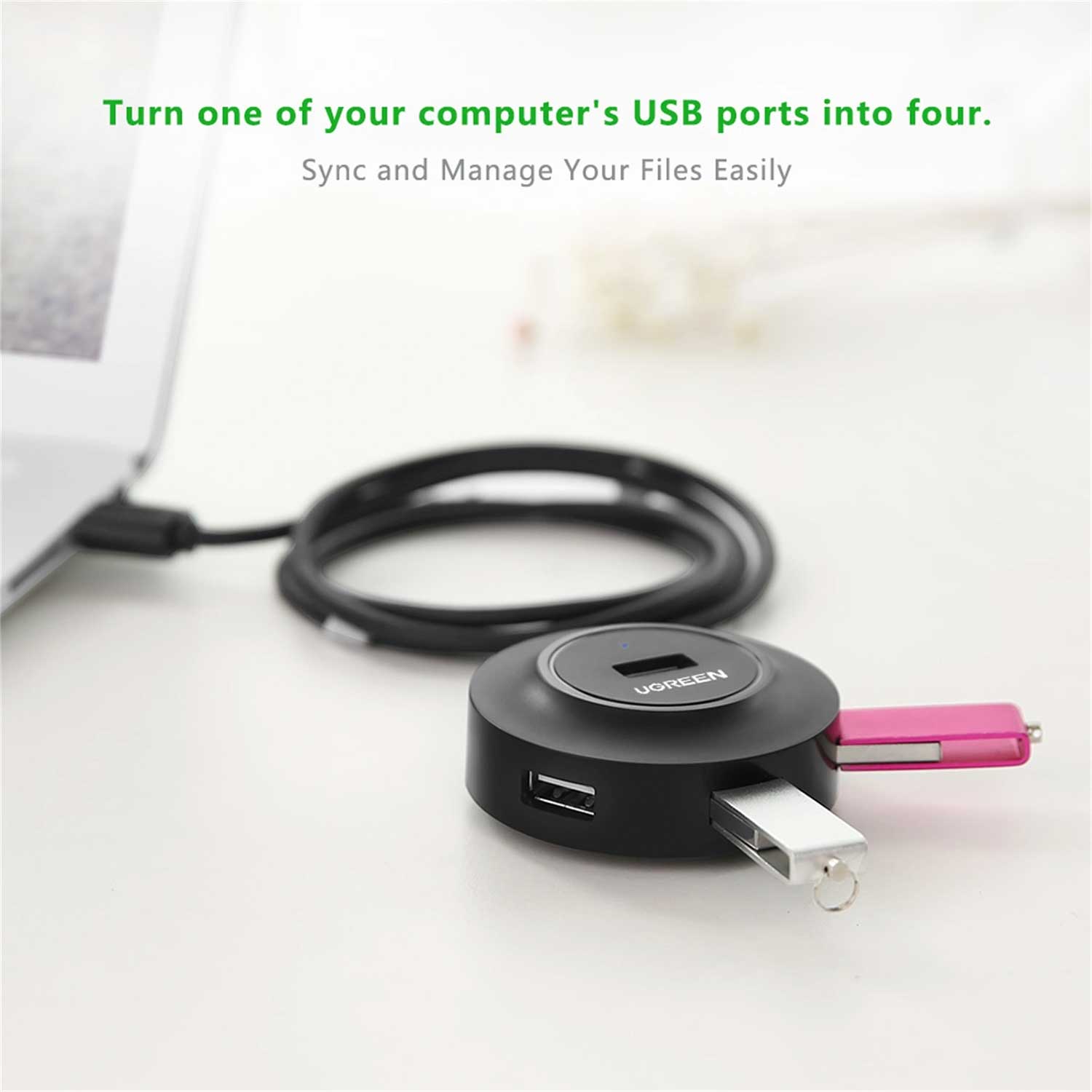 USB hub UGREEN 2.0 HUB 4 PORTS 1M 20277 — 3
