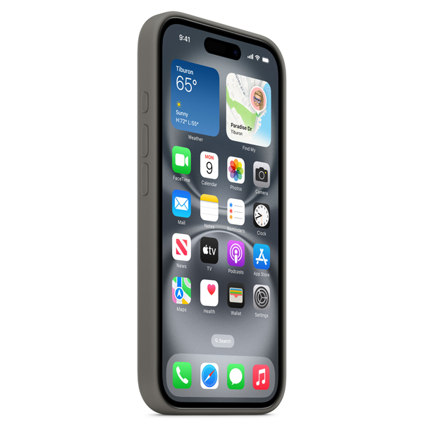 Cover for iPhone 16 Silicone Case With MagSafe Stone — 6