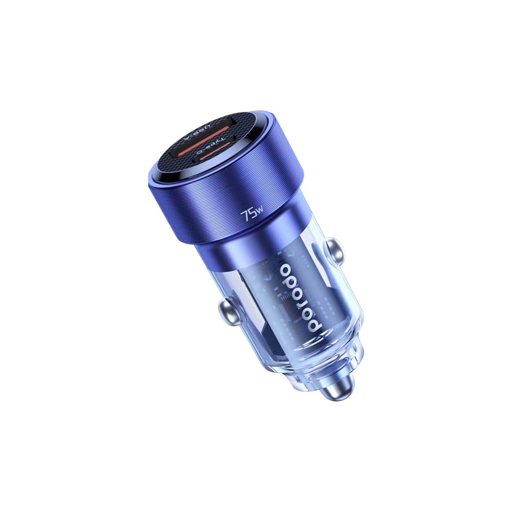 Car Charger Porodo Transparent QC 75W