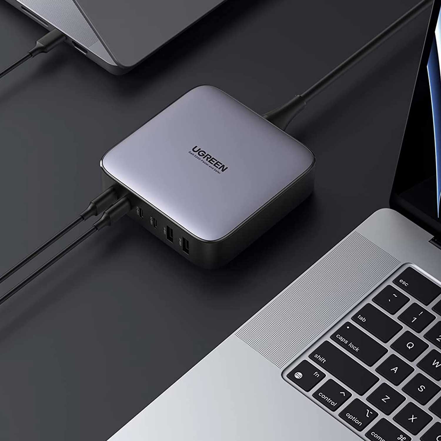 Power adapter UGREEN Nexode USB-C Gan 6 Ports Desktop 40914 200W — 2