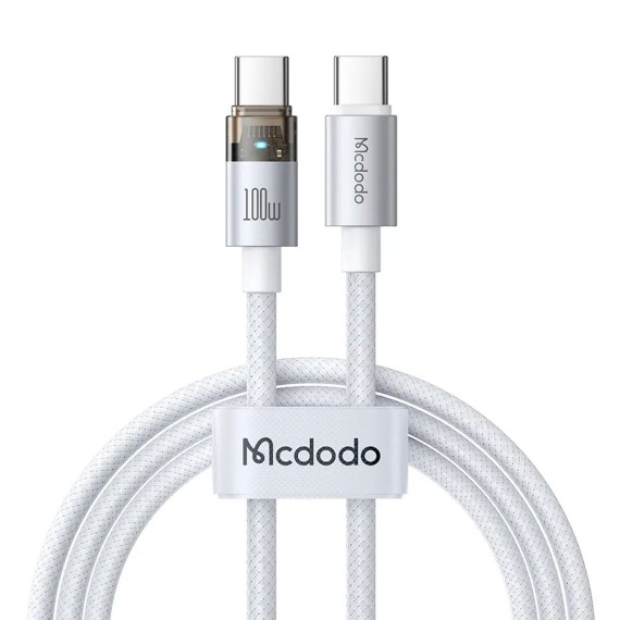 Cable MCDODO 100W USB-C to C Transparent Cable with Light 1. CA-5582 — 2