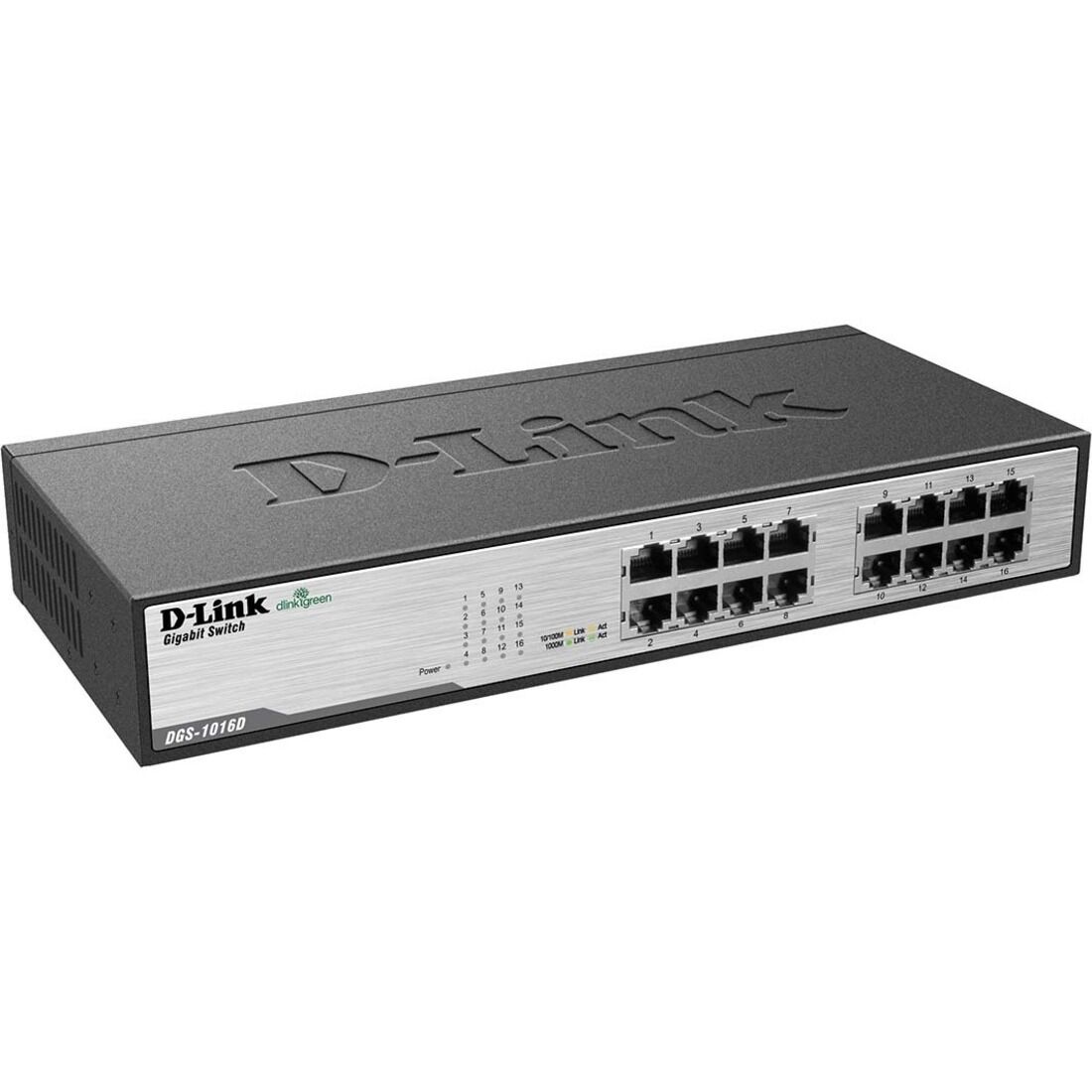 D-link DGS-1016D 10 100 1000 16 port steel case — 2