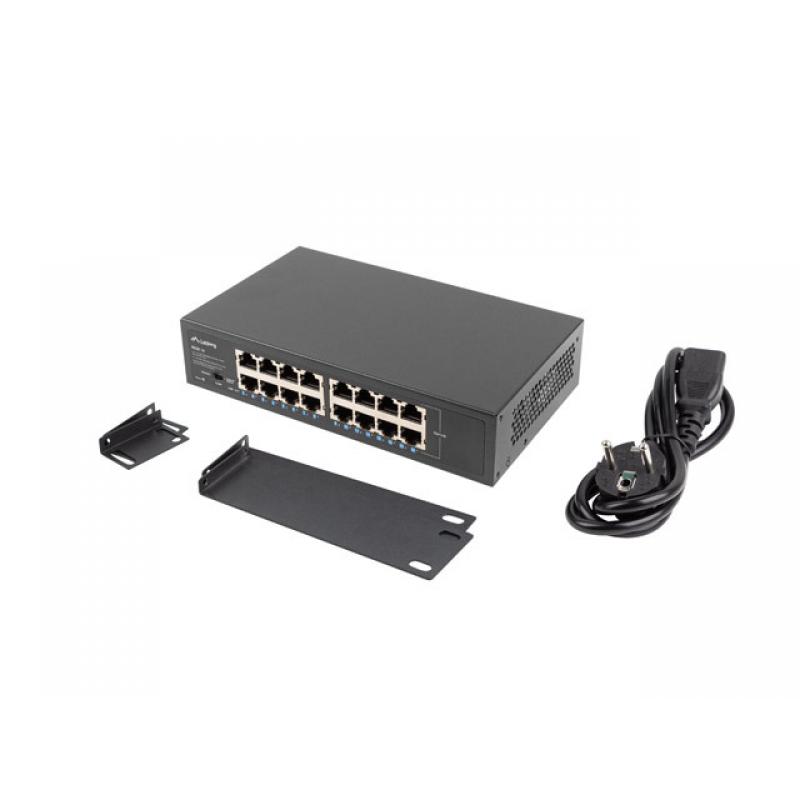 Lanberg RSGE-16 16port 10 100 ps RACK Switch — 2