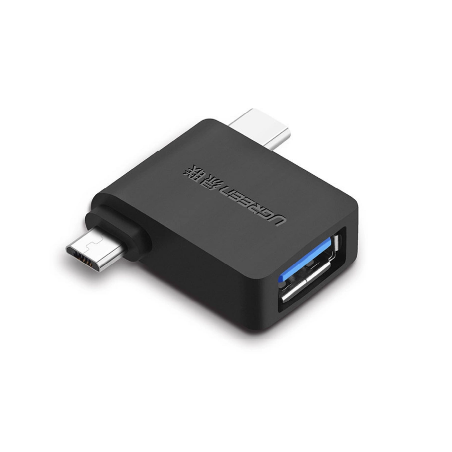 2-ը 1-ում ադապտեր՝ Micro USB արական, USB Type C արականից USB 3.0 իգական UGREEN 30453 — 3