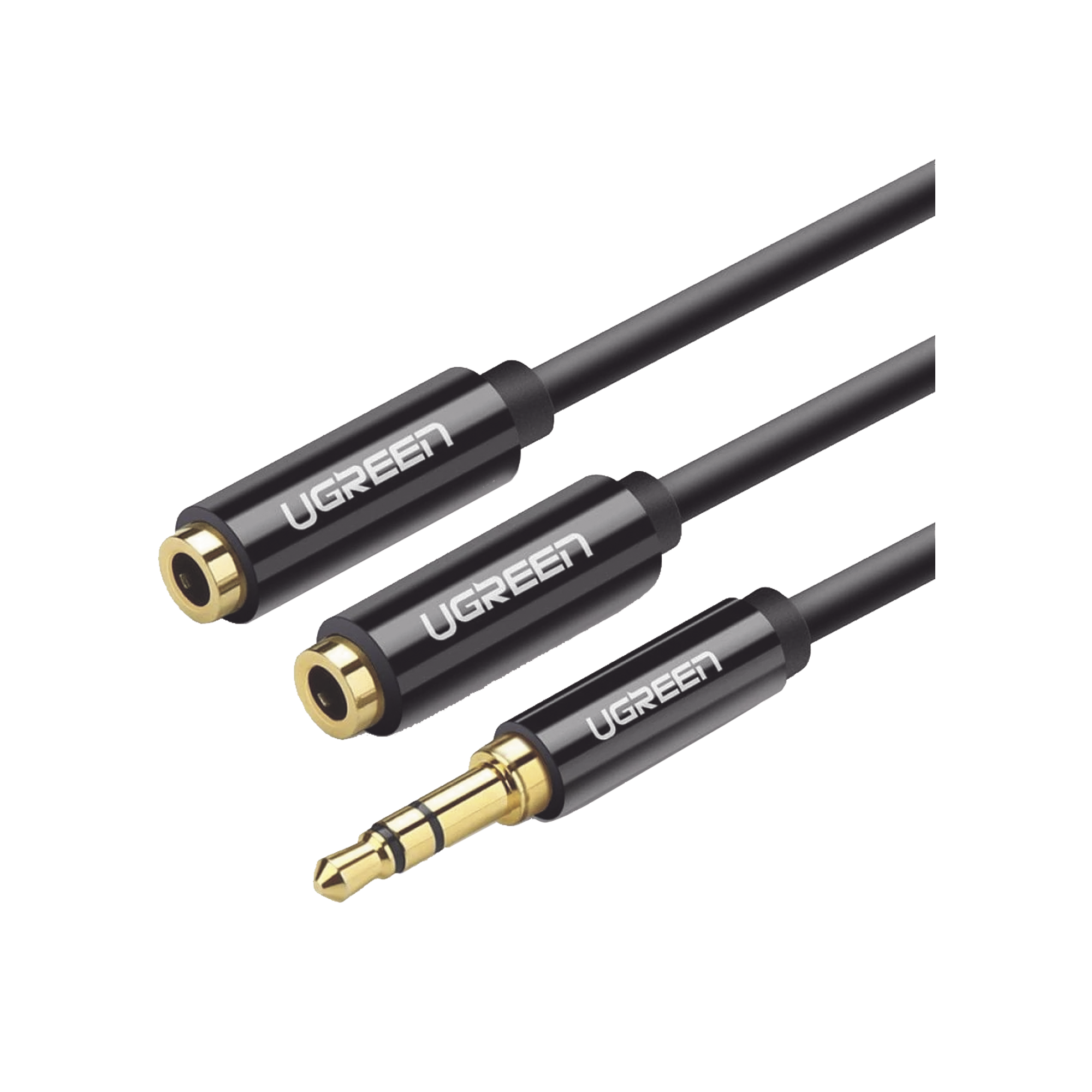 UGreen 20816 Plated 3.5mm audio cable - adapter 4pin to 2x 3pin — 3