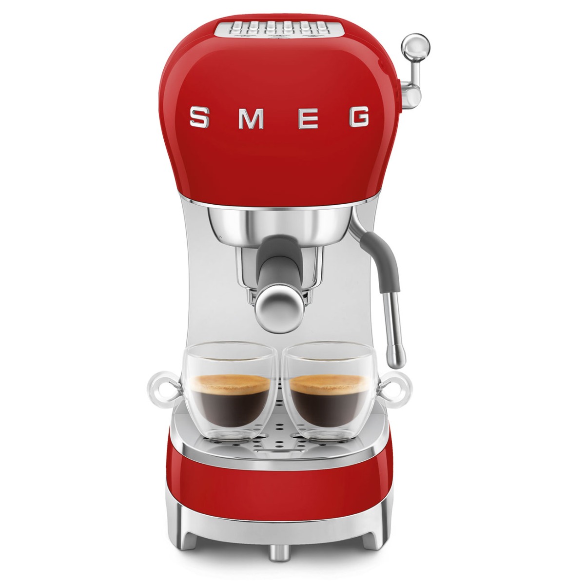 SMEG Espresso Coffee Machine with Steam Wand ECF02RDUK — 3
