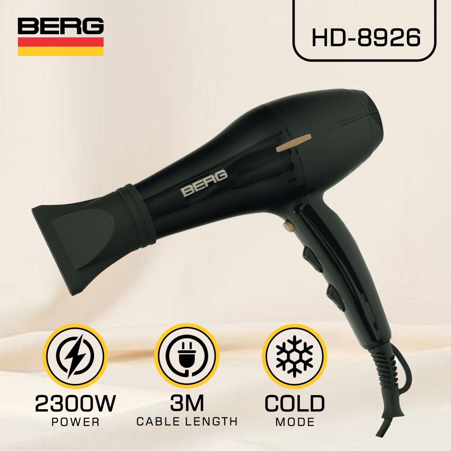 Hair dryer BERG HD-8926 — 2