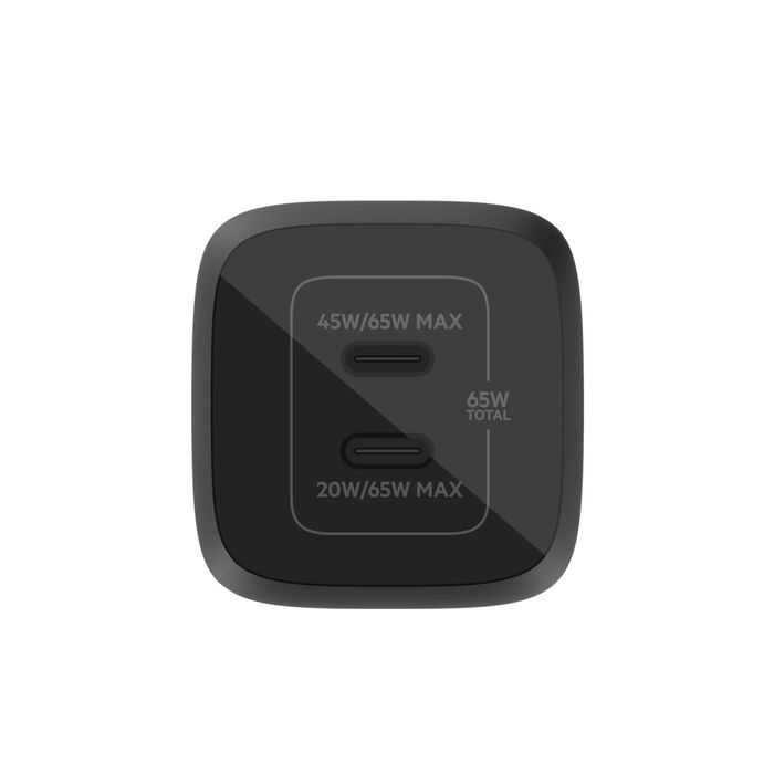 Belkin Dual USB-C PD GaN Fast Charger WCH013VFBK 65W — 4