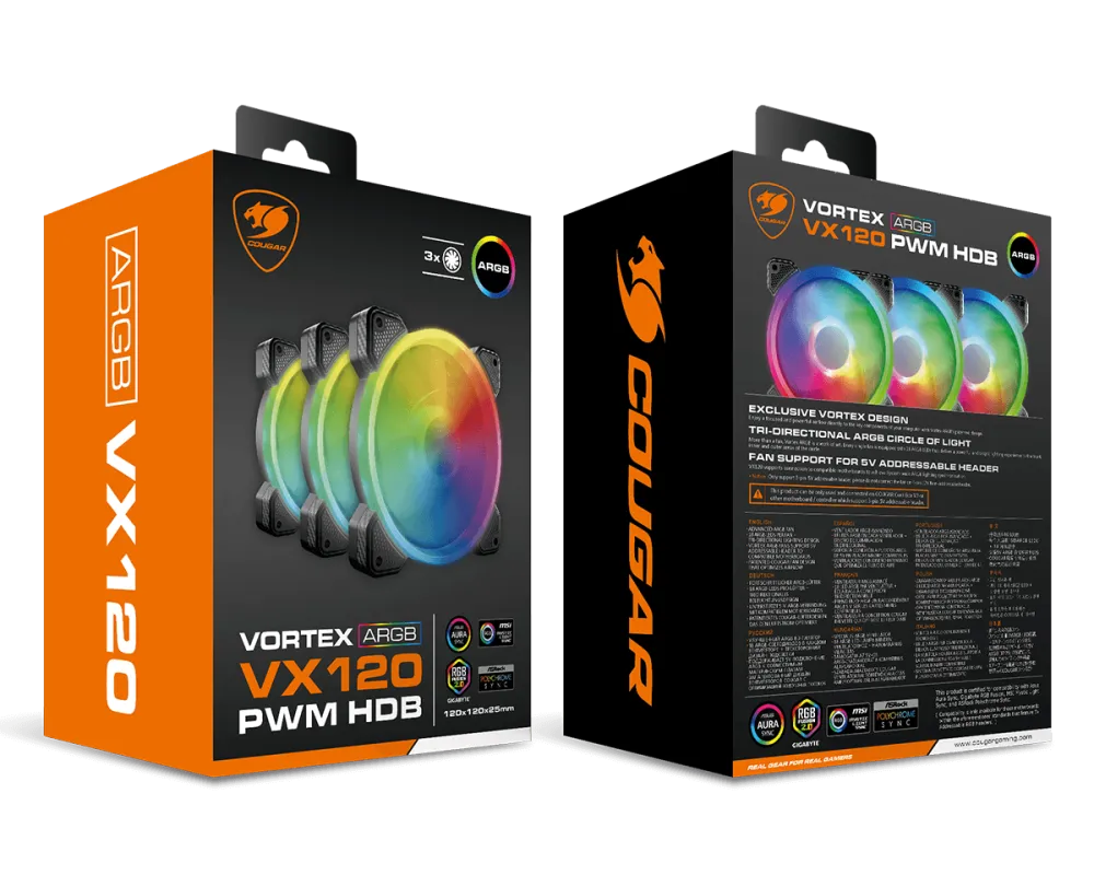 Cougar Vortex VX120 5 12cm PWM ARGB — 4