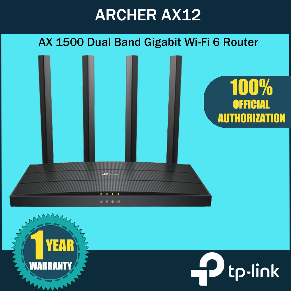 Dual Band WiFi 6 Gigabite router Tp-Link Archer AX12 AX1500 1201 300Mbps — 4