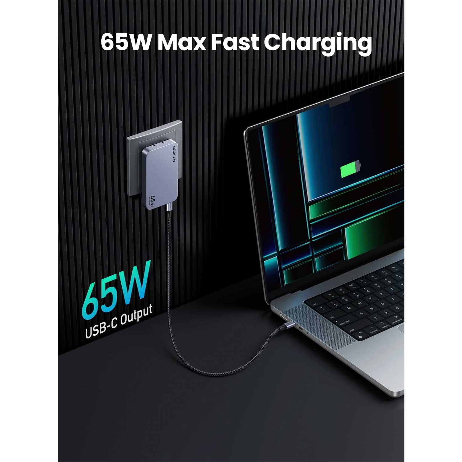 Power adapter UGREEN X753 Nexode Pro GaN Fast Charging PD 3 Ports GR 25356 65W — 4