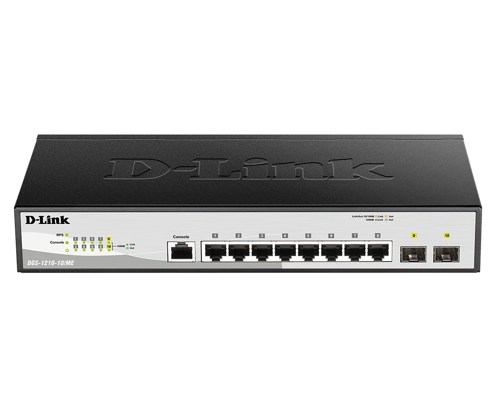 D-link DGS-1210-10 ME A1A 10 100 1000 8 port Combo SFP 2port L2+
