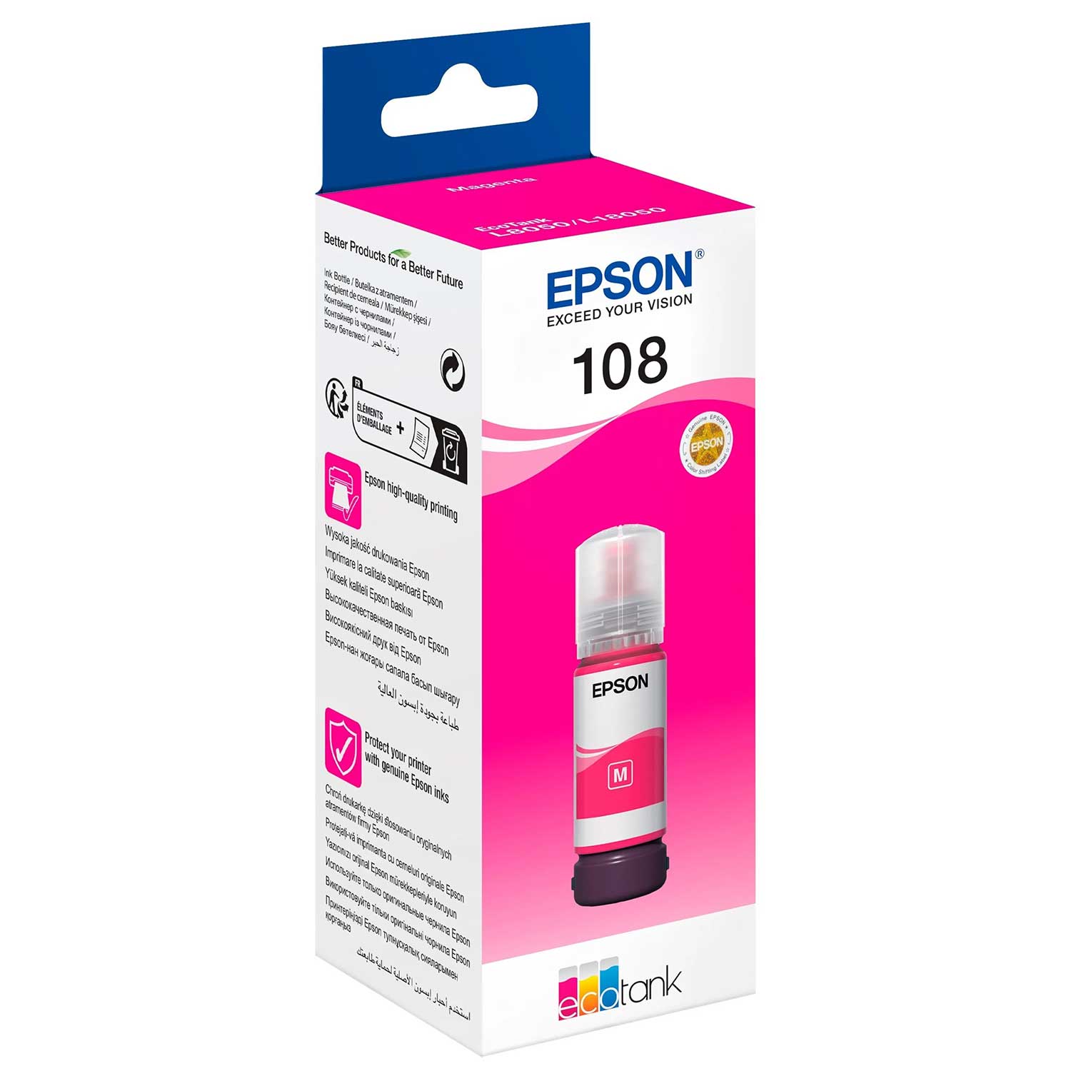 Cartridge and ink Epson 108 Magenta C13T09C34A — 2