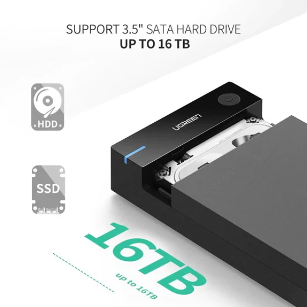 UGreen USB 3.0 3.5 Hard Drive Box EU 50422 — 3