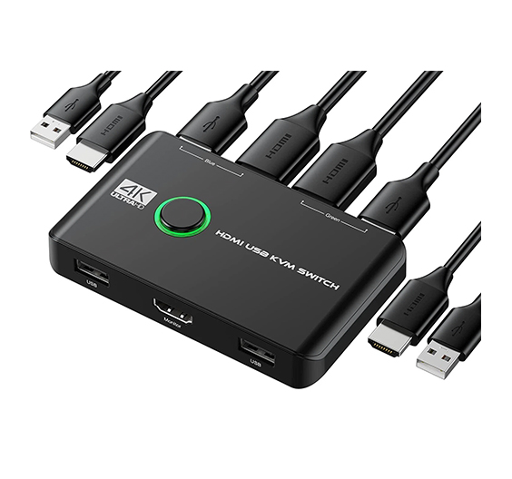 Bajeal HDMI 2 Port Box USB 4K KVM Switch — 2