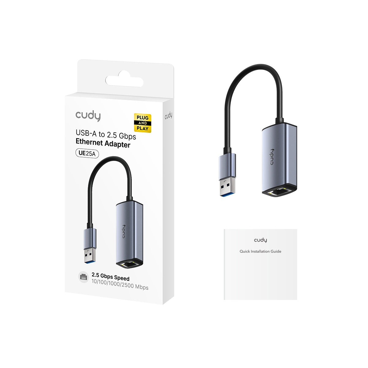 Адаптер Cudy UE25A USB-A to USB-A и 2.5 Gigabit Ethernet — 2