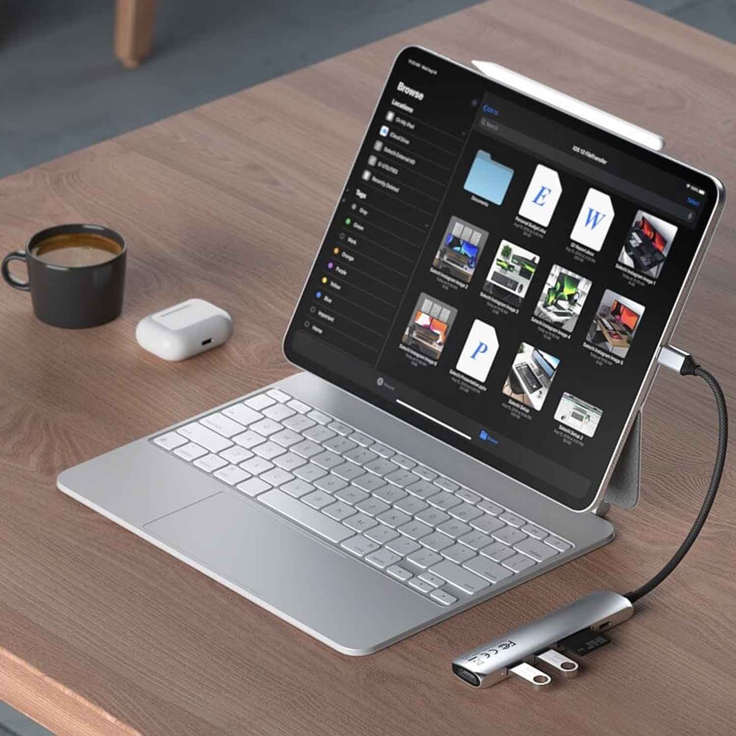 USB hub SATECHI 6-in-1 USB-C Slim Multiport Adapter ST-P6SS — 5