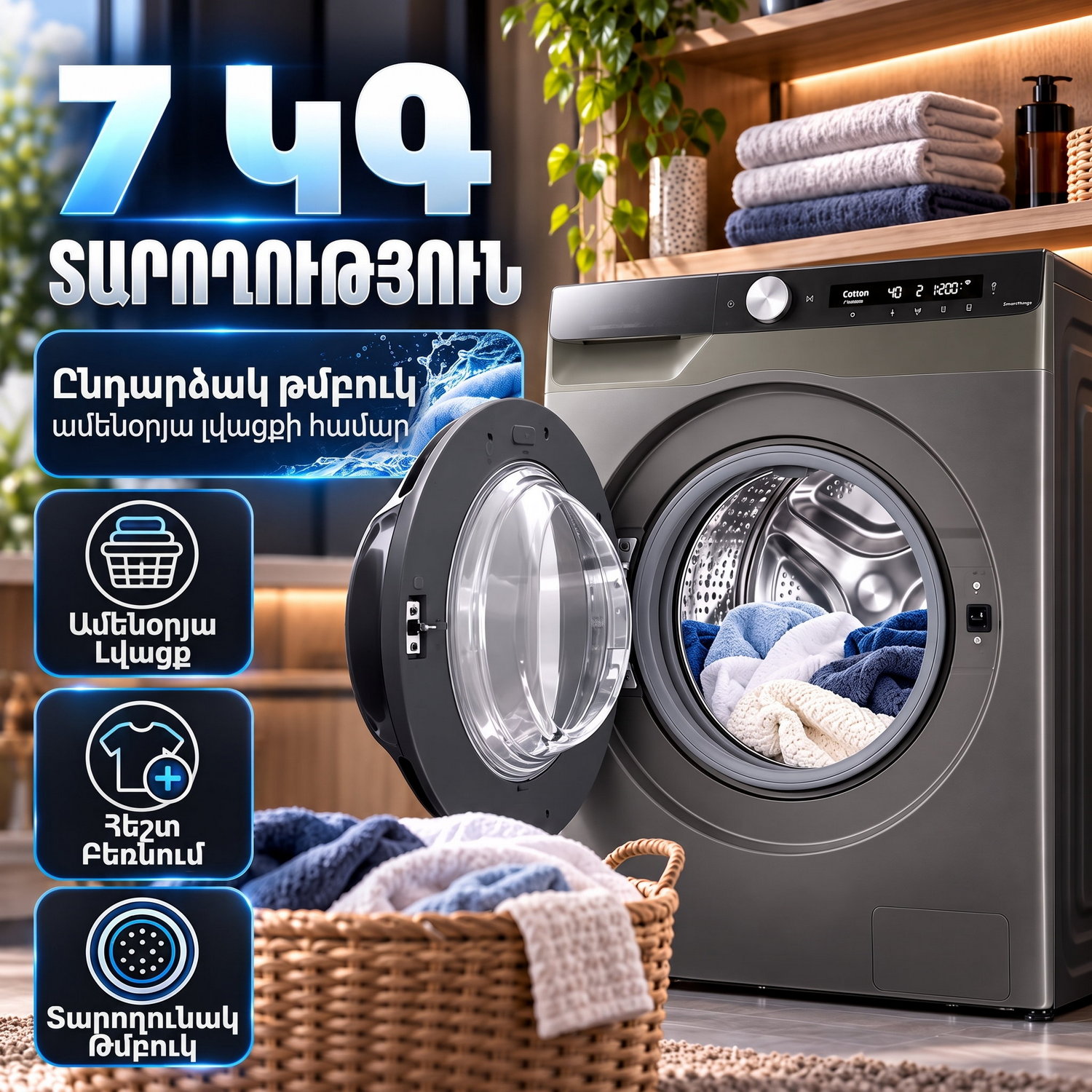 Стиральная машина Samsung WW70AG6S23AXLP 7 кг — 14