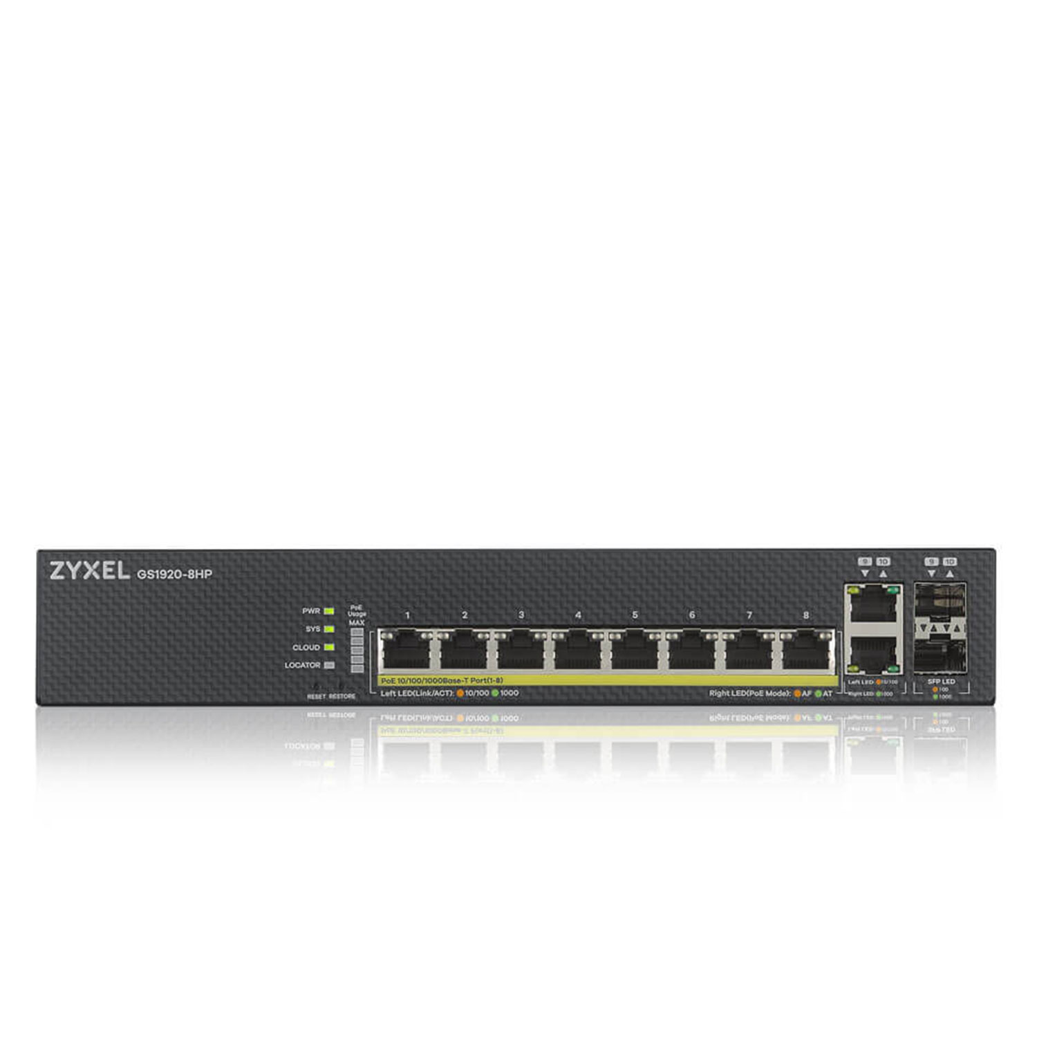 Network switch ZYXEL NebulaFlex GS1920-48HPV2 Smart L2 Gigabit 44xRJ-45 4x Combo SFP RJ-45 375W PoE bgt Rack 19 GS192048HPV2-EU0101F — 3