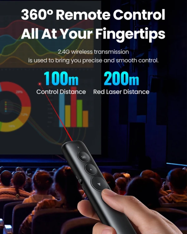 Wireless laser pointer UGREEN LP479 Wireless Presenter Laser Pointer 100m — 3