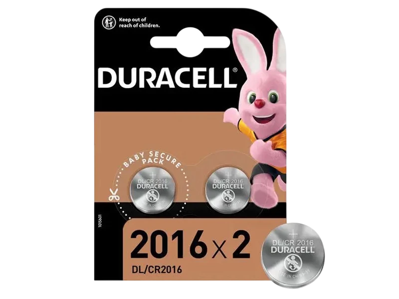 Battery Duracell DL CR BR2016 2Bli 3V — 2