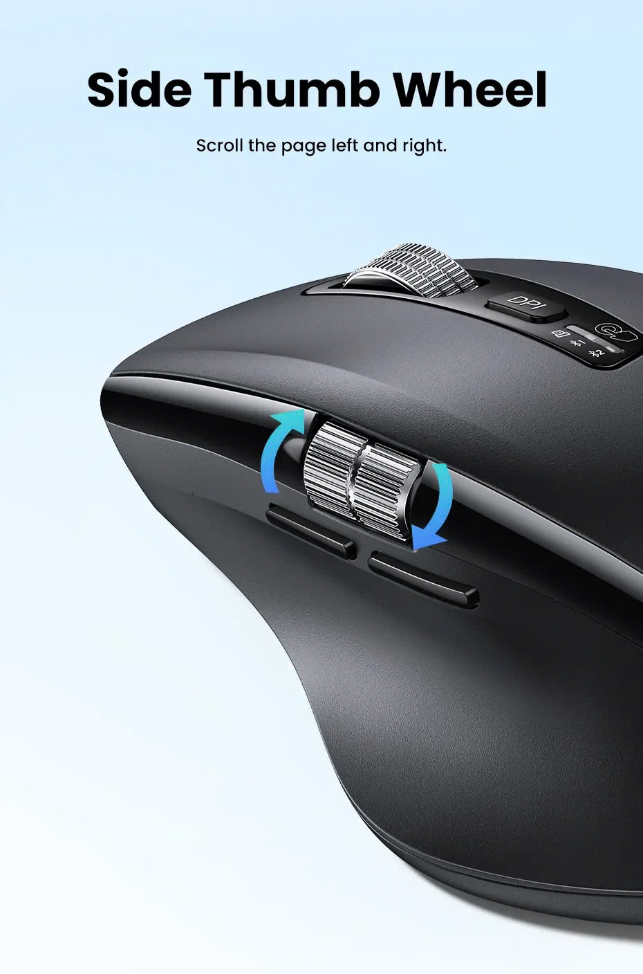 UGreen Thumb Wheel & Side Scrolling Multi-Mode Wireless Bluetooth Mouse 45792 — 4