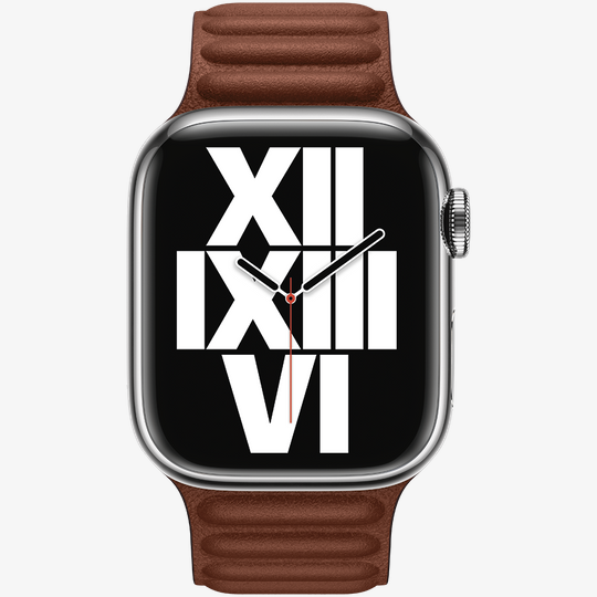 Band 41mm Leather Link - M L Umber — 3