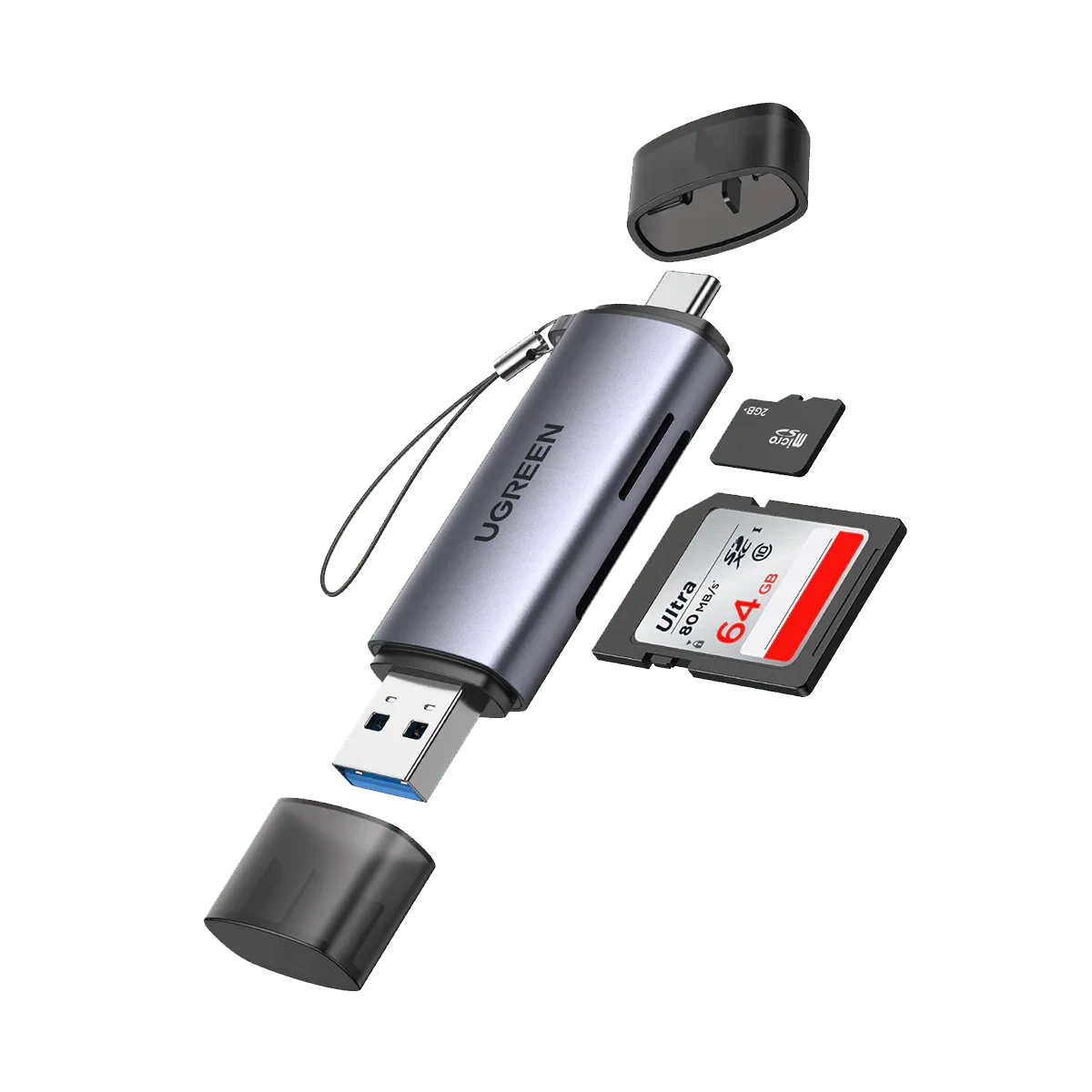 UGreen 2-in-1 USB C OTG Card Reader 50706 — 2