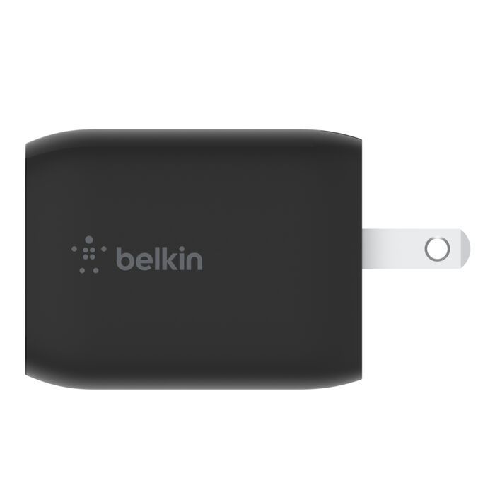 Belkin Dual USB-C PD GaN Fast Charger WCH013VFBK 65W — 3
