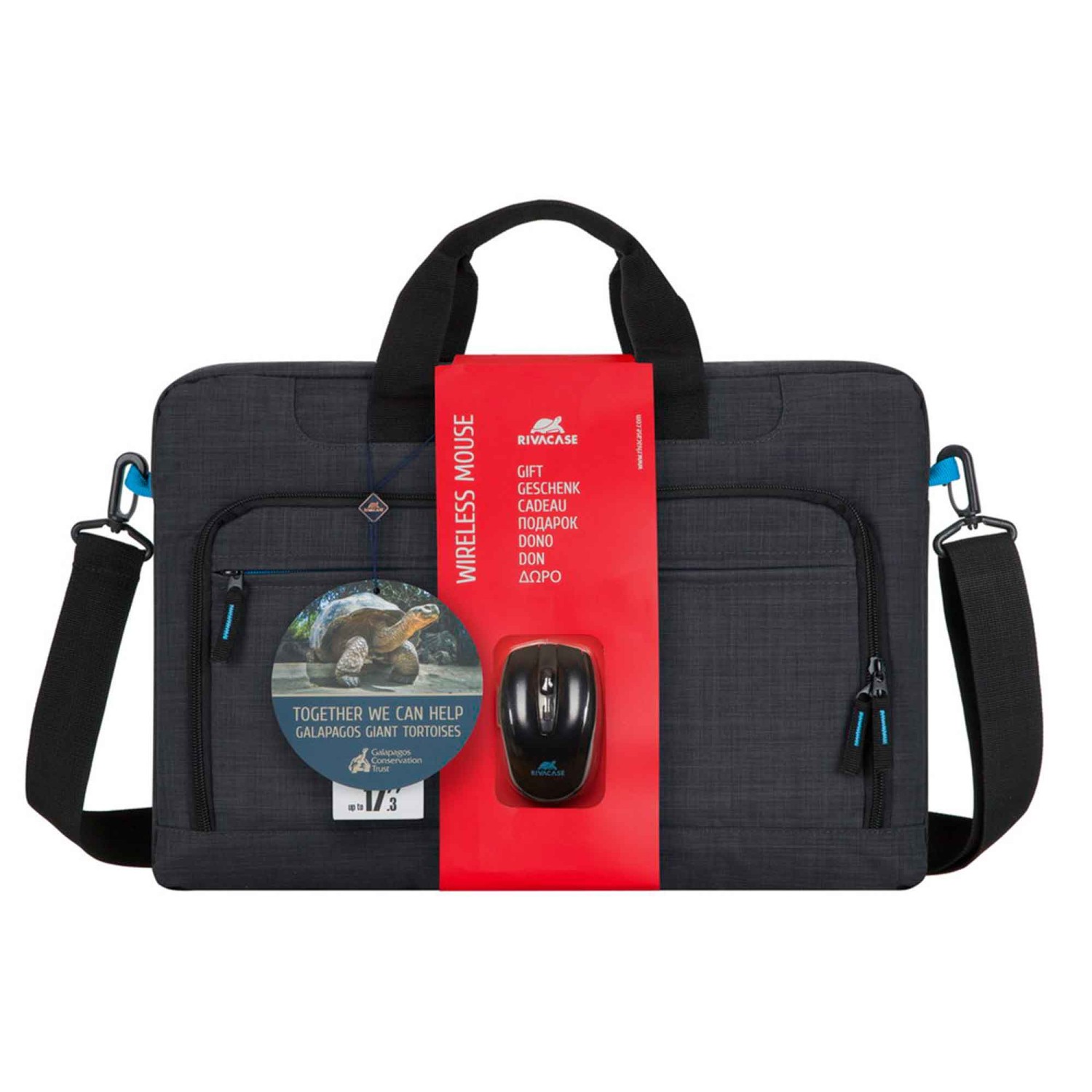 Laptop bag RivaCase 8058 Regent 17 WIRELESS MOUSE — 2