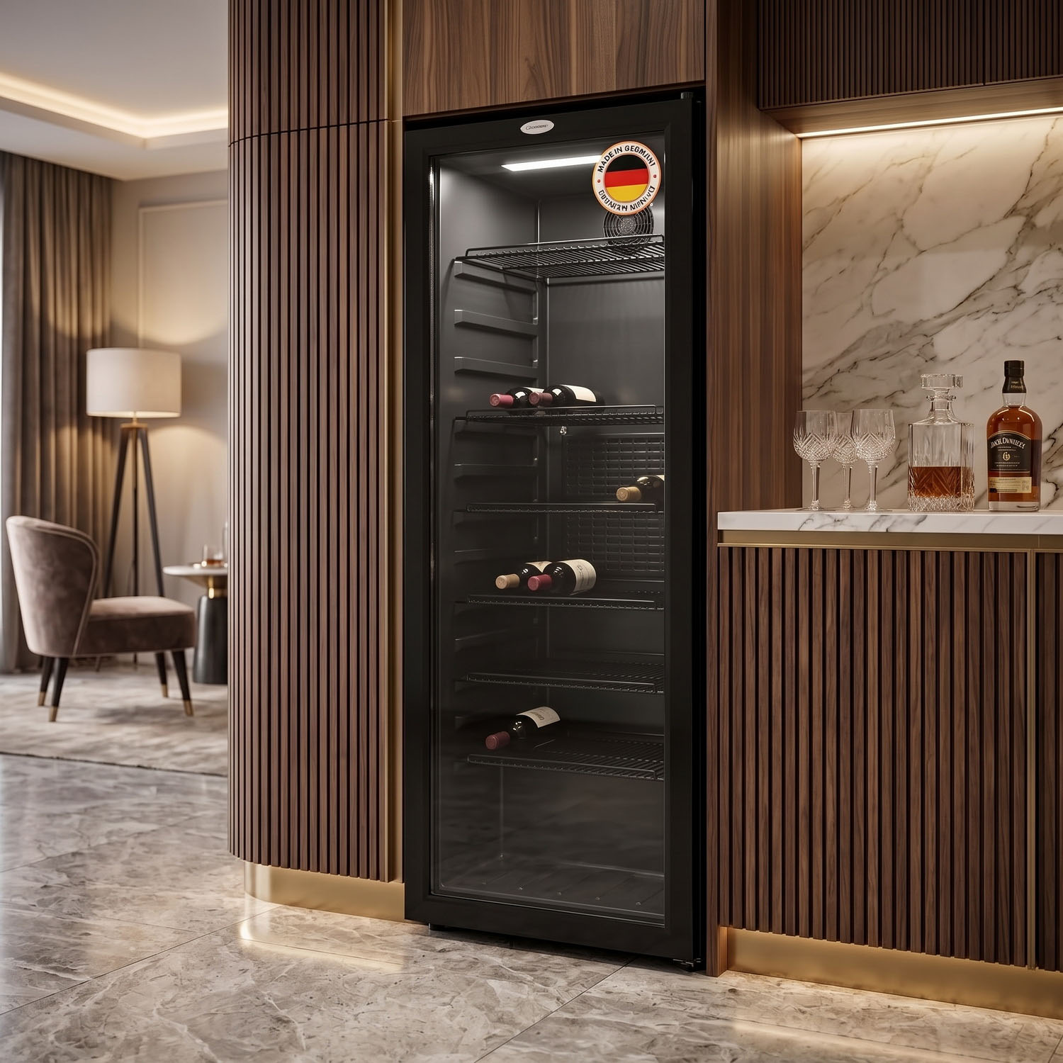 Showcase and wine refrigerator HOFFMANN HTR165SC — 4