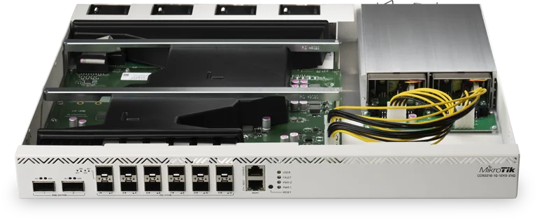 Маршрутизатор MikroTik CCR2216-1G-12XS-2XQ для монтажа в стойку класса 100G, 12×SFP28 и 2×QSFP28 — 4