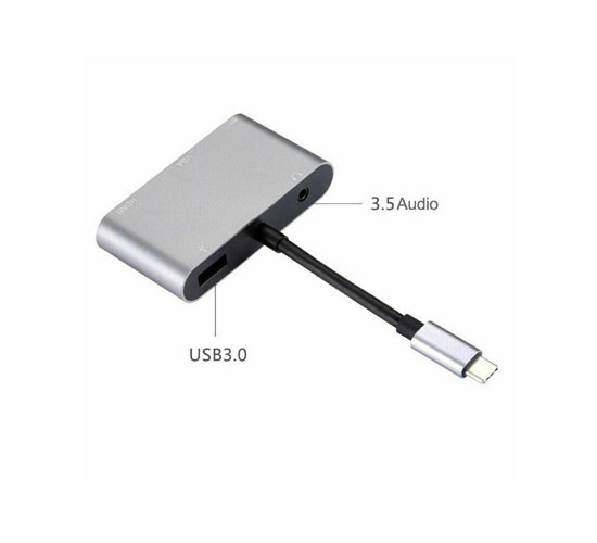 Adapter 5in1 Type C to HDMI VGA USB Audio Type-C — 2