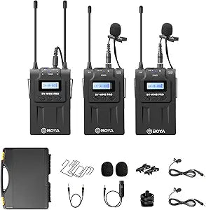 BOYA BY-WM8 PRO-K1 UHF wireless microphone kit for DSLR and camcorders