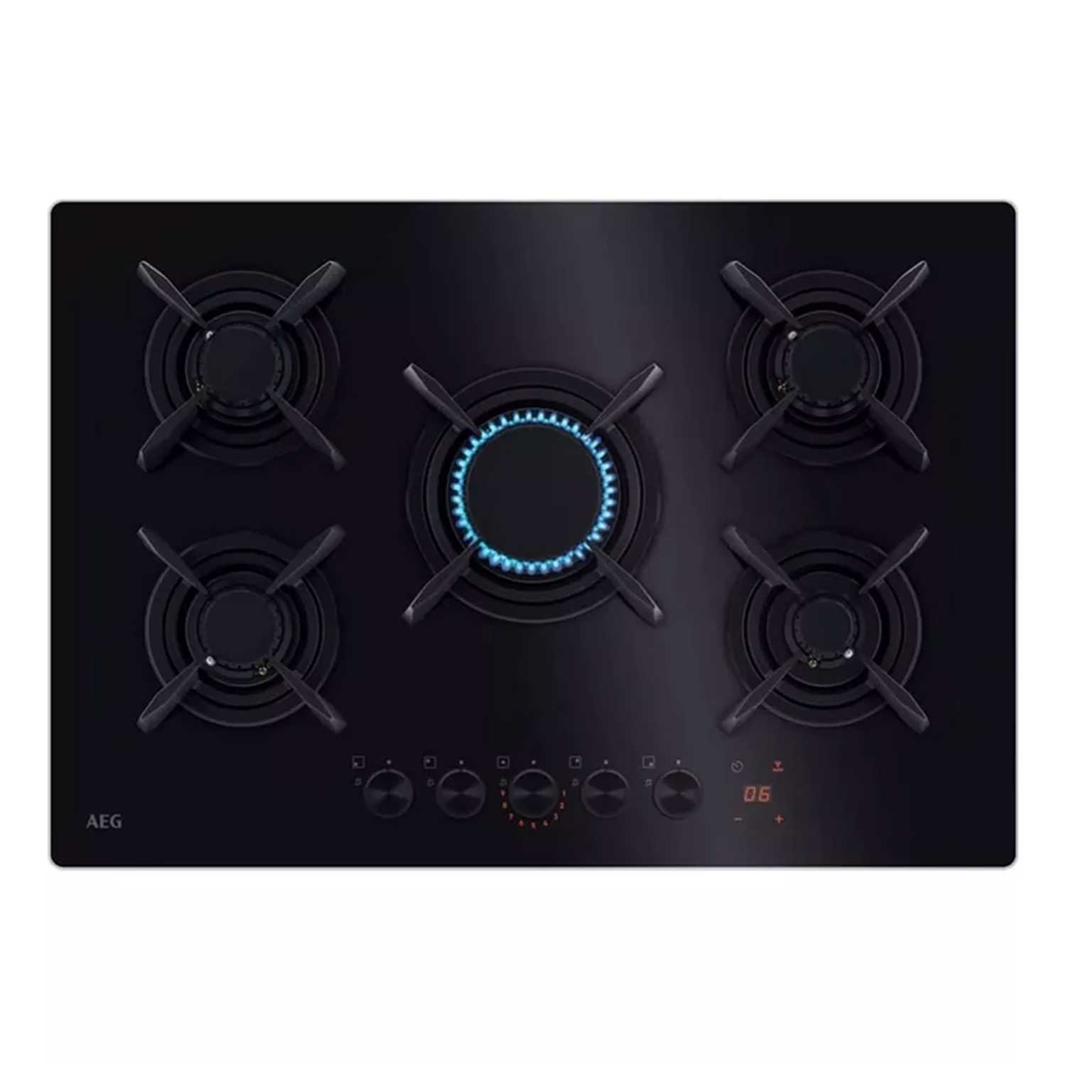 Glass gas hob AEG HKB75453NB — 3