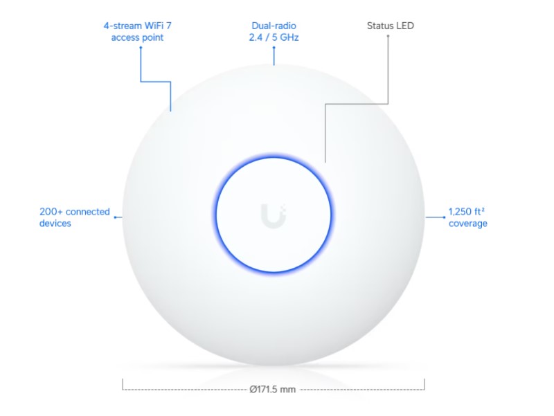 Ubiquiti UniFi WiFi 7 Access Point U7 Lite U7-Lite — 2