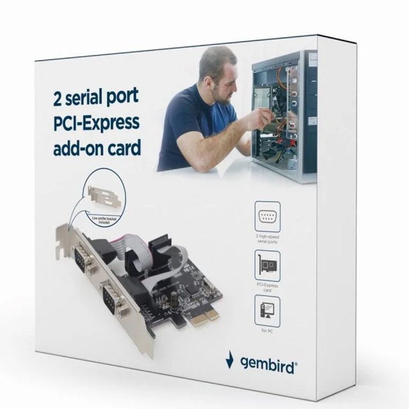 PCI-e to COM adapter PCI-e 1x to 2port COM — 3