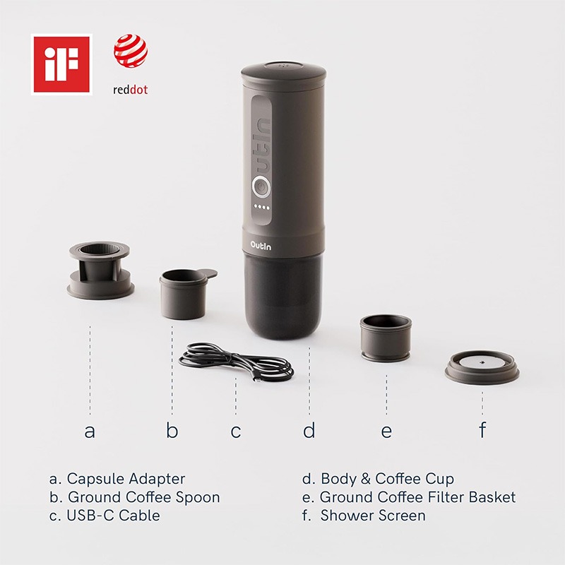 Travel Coffee Maker Set OutIn Nano OTEM-01-FG-Bag Forest — 2