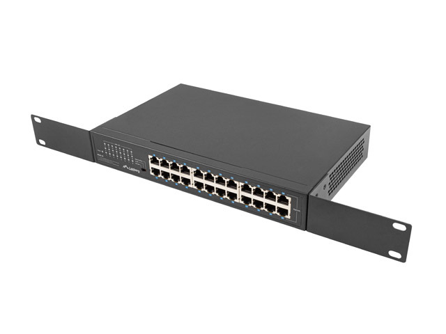 Lanberg RSGE-24 24port 10 100 ps RACK Switch — 3