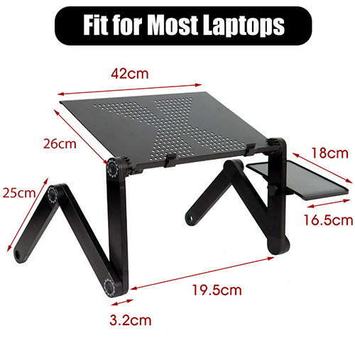 KAIRUN KR-LP719 aluminum table with fan for laptop — 2