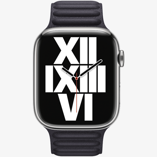 Band 45mm Leather Link - M L Ink — 3