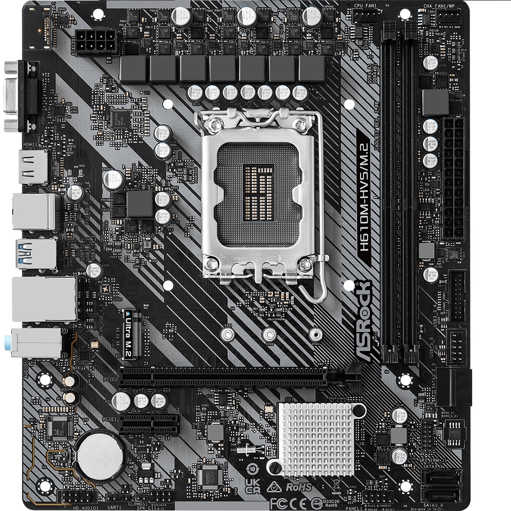 ASROCK H610M-HVS S-1700 H610 VGA HDMI 2xPCI-E 2DDR4 SATA3
