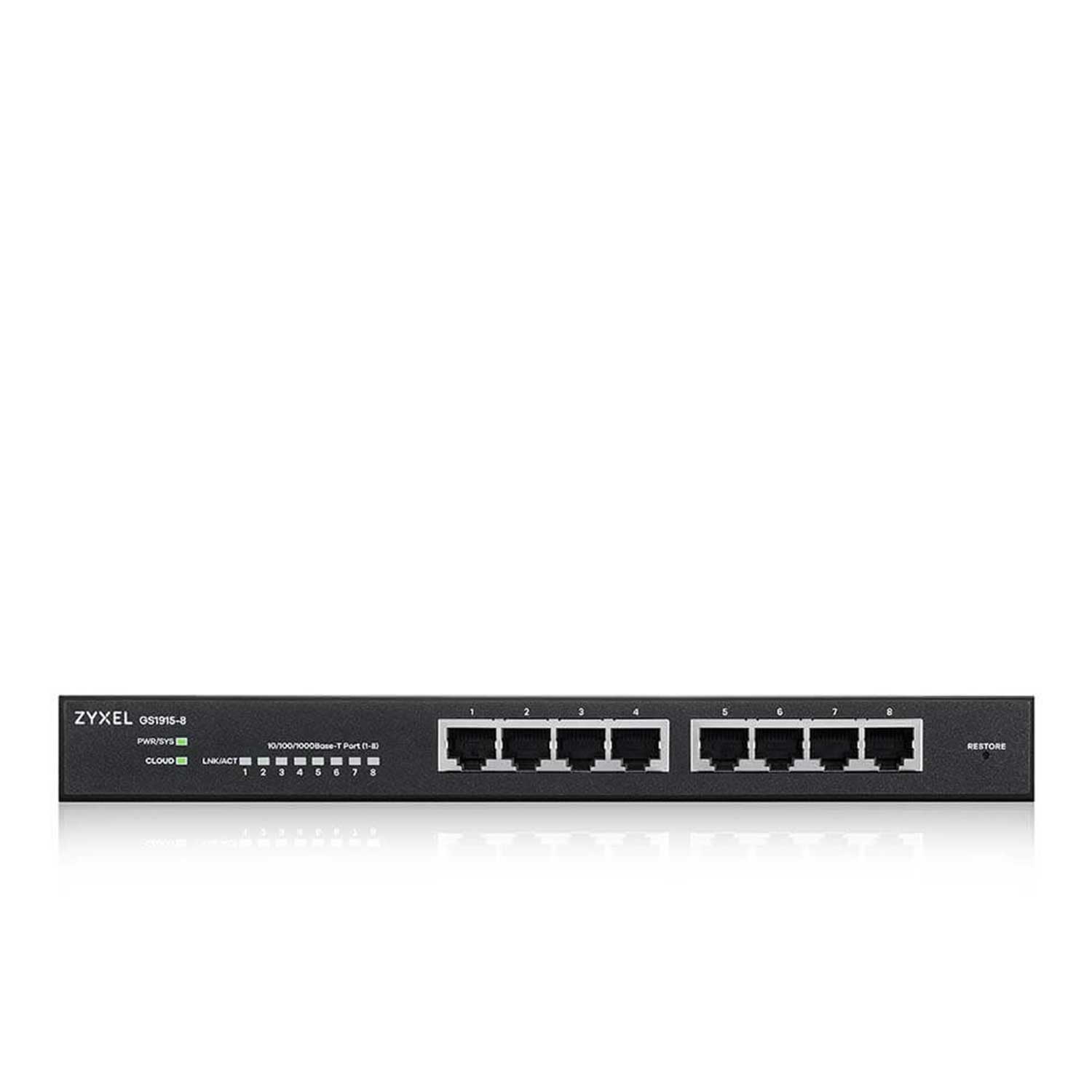 Network switch ZYXEL NebulaFlex GS1915-8 Smart L2 Gigabit 8xRJ-45 GS1915-8-EU0101F — 3