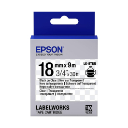 Epson LK N Clear Blk Clear C53S655008 Tape