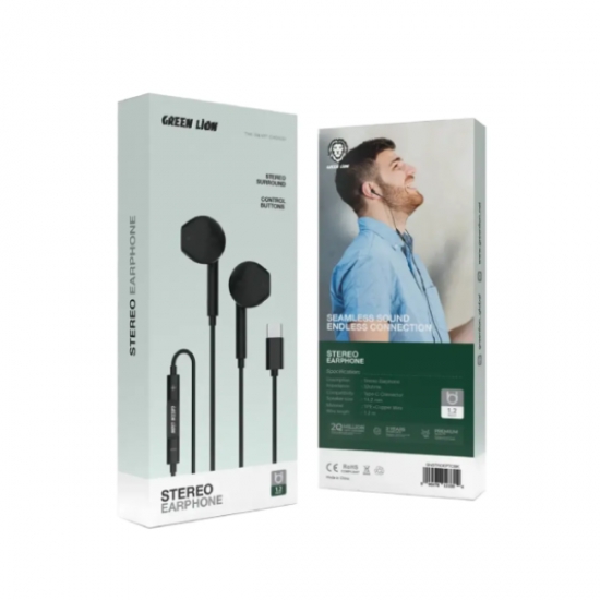 Lion Wired Stereo Earphones with Type-C Connector — 2