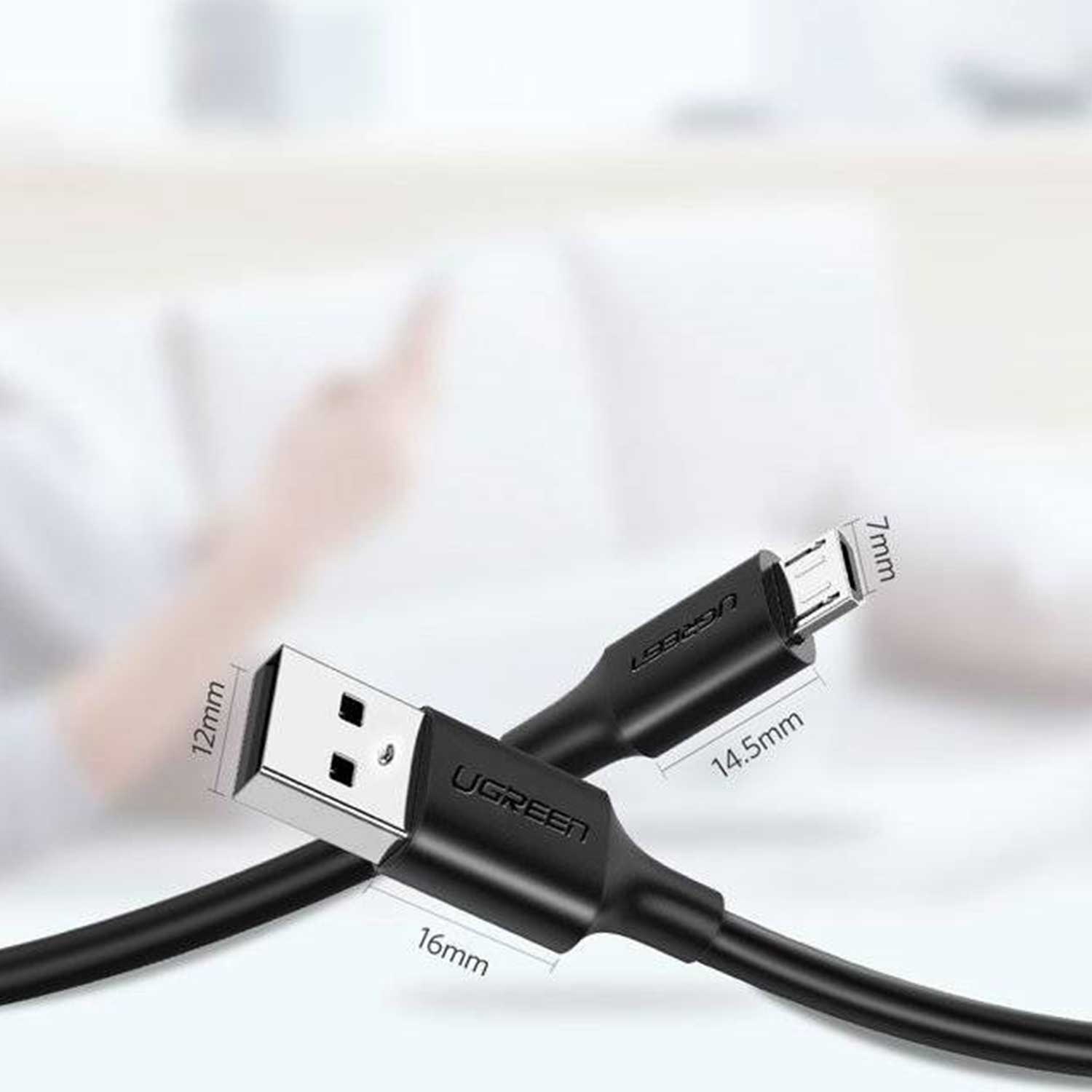 UGREEN USB-A to Type-C cable, nickel-plated, 0.25m, BK 60124 — 4