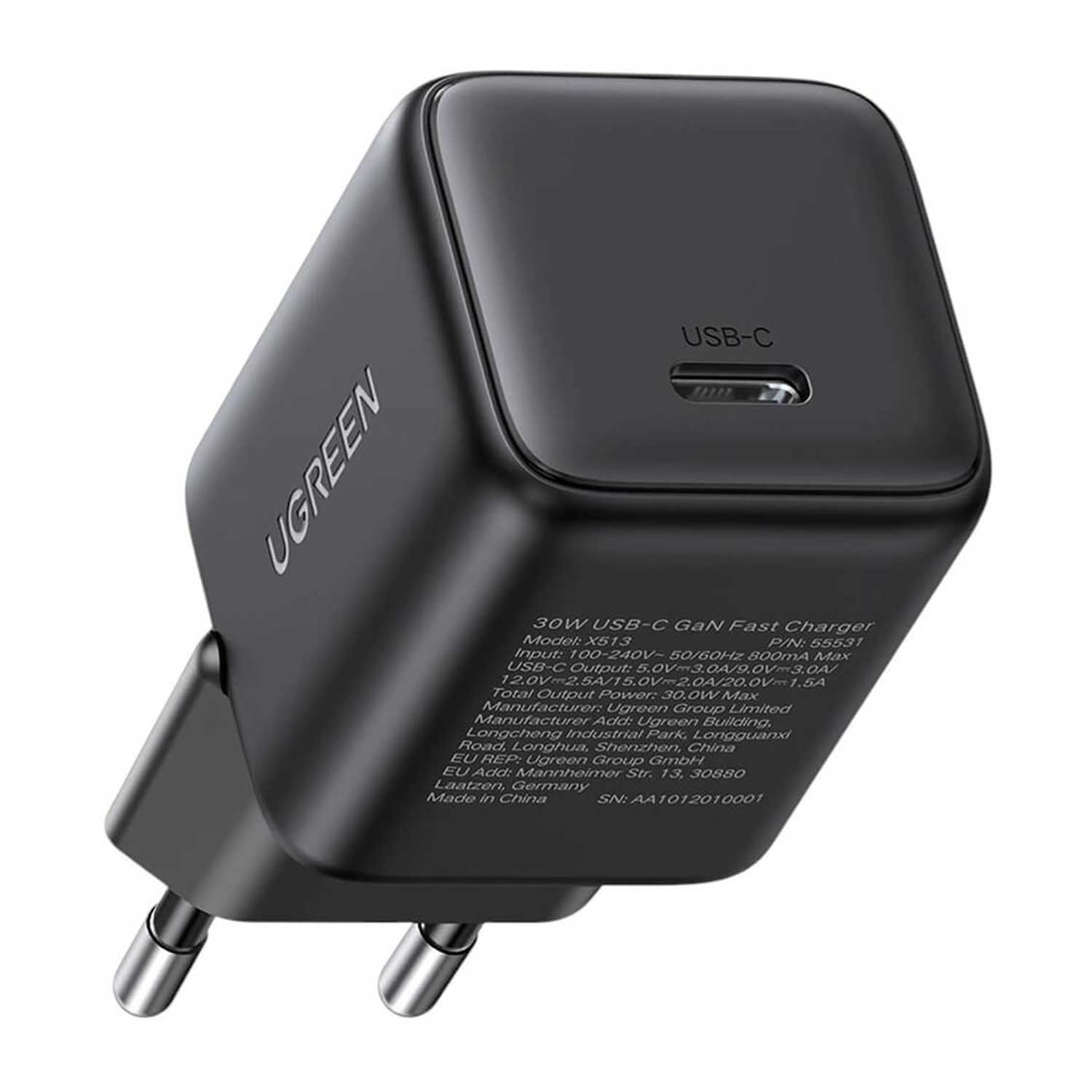 Power adapter UGREEN USB-C Gan 65012 30W — 2