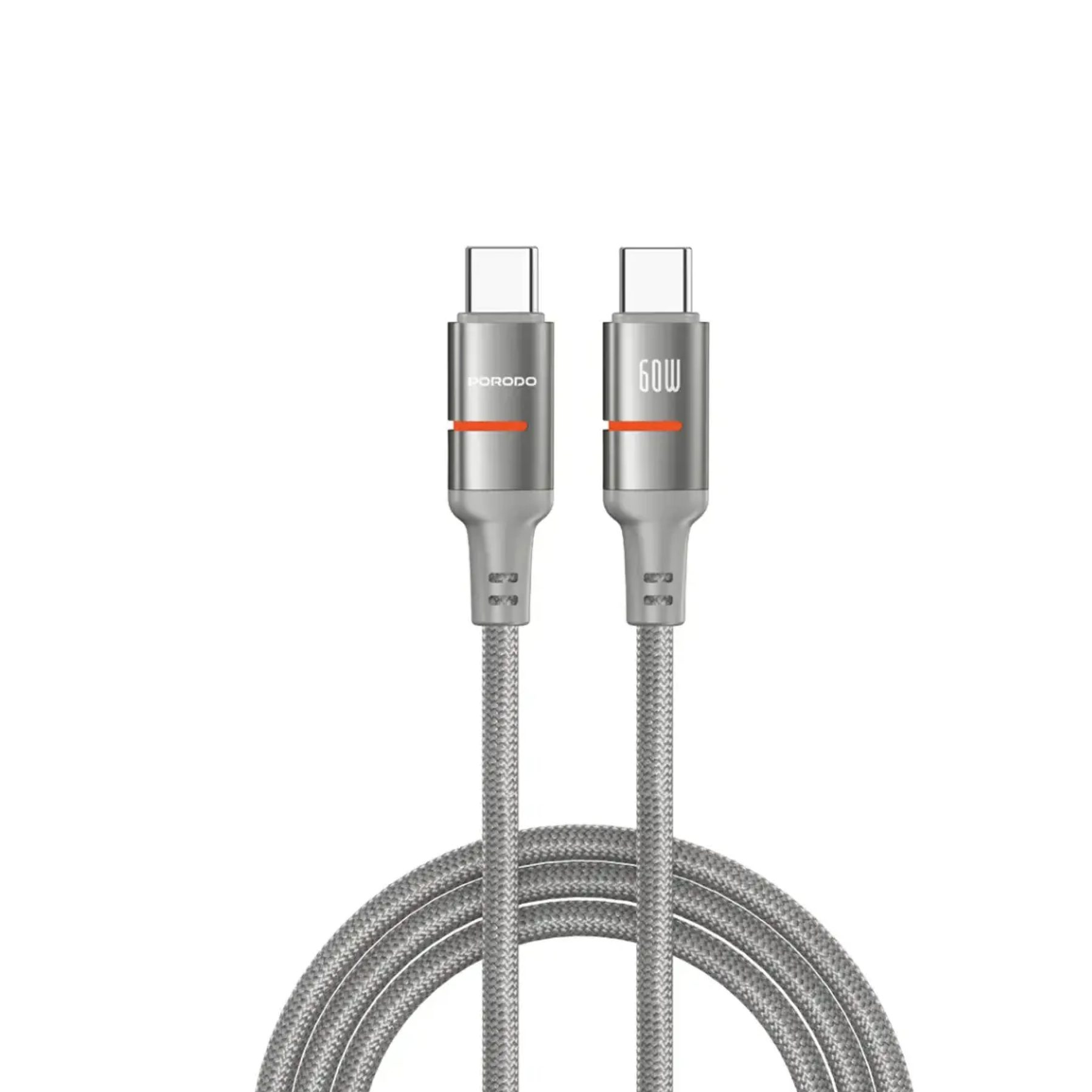 Cable Porodo Type-C to Type-C Led Light 60W — 2