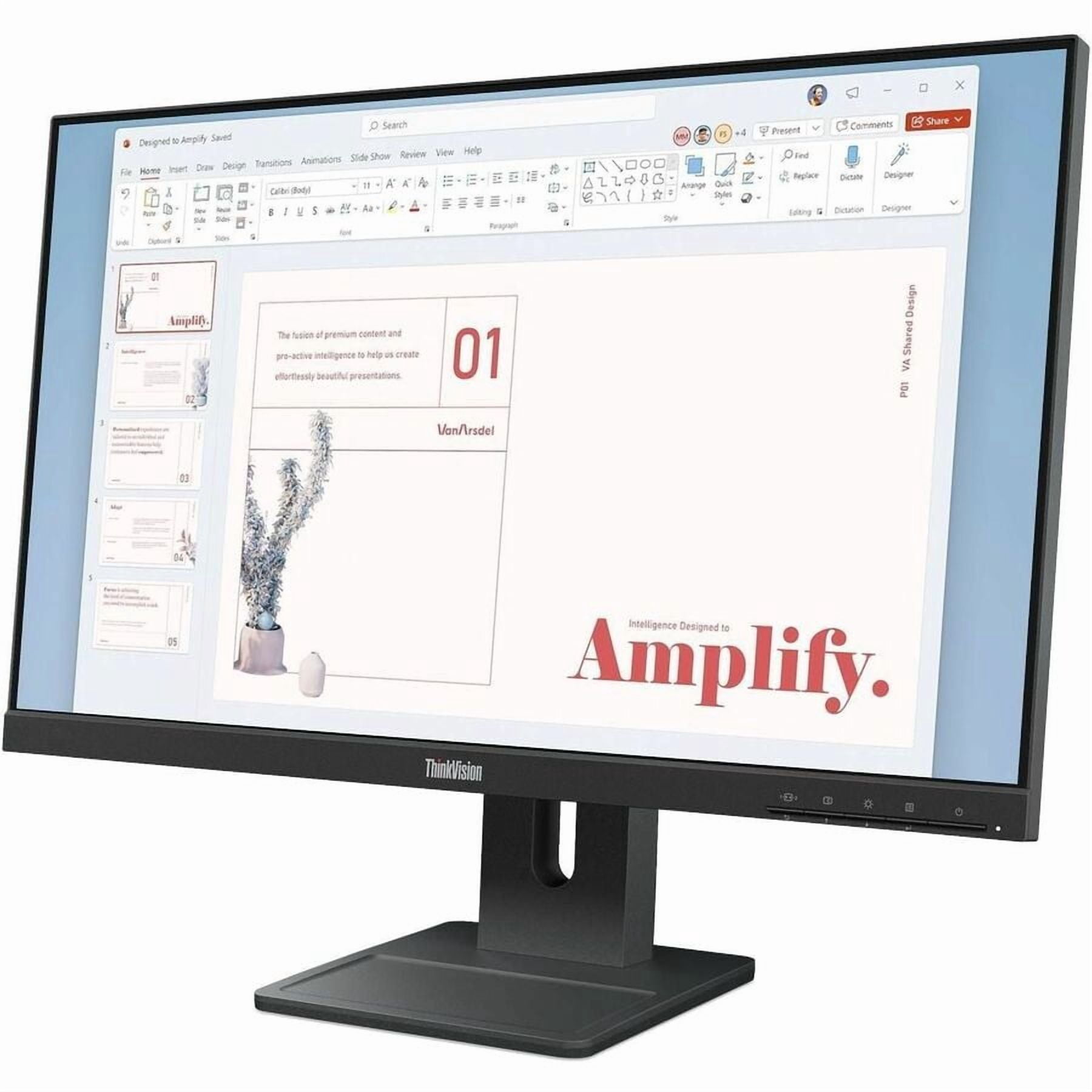 Think Vision E24-40 64BAMAT1EU WLED IPS monitor 23 4mc Full HD 90° rotate height adjust stand — 4
