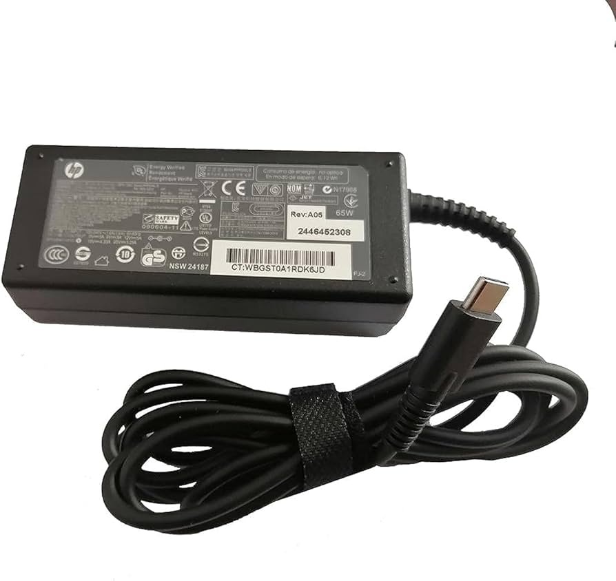HP Charger AC Adapter 20V 3.25A Type-C 65W